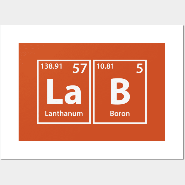 Lab (La-B) Periodic Elements Spelling Wall Art by cerebrands